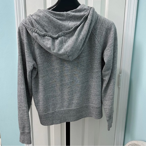 Gap Women’s Size Medium Gray Hooded Full Zipper Long Sleeve Jacket - Picture 4 of 8